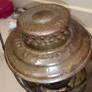 Antique kerosene railroad lantern from st.louis